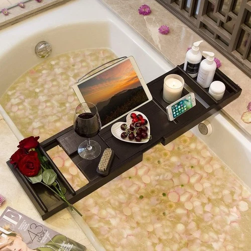 Bamboo Bathtub Caddy Tray - Thumbnail 3