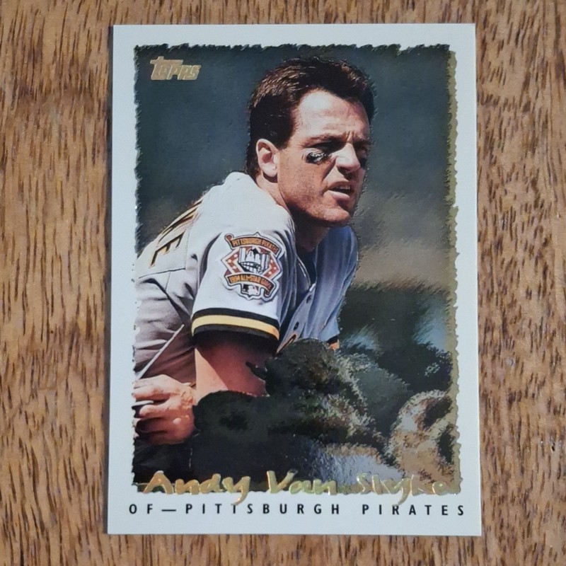 Topps Cyberstats 1995 Andy Van Slyke #141 Pittsburgh Pirates Baseball Card