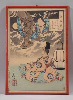 di2/13 Tsukioka Yoshitoshi Holzschnitt 1886 aus "Hundert Ansichten des Mondes"