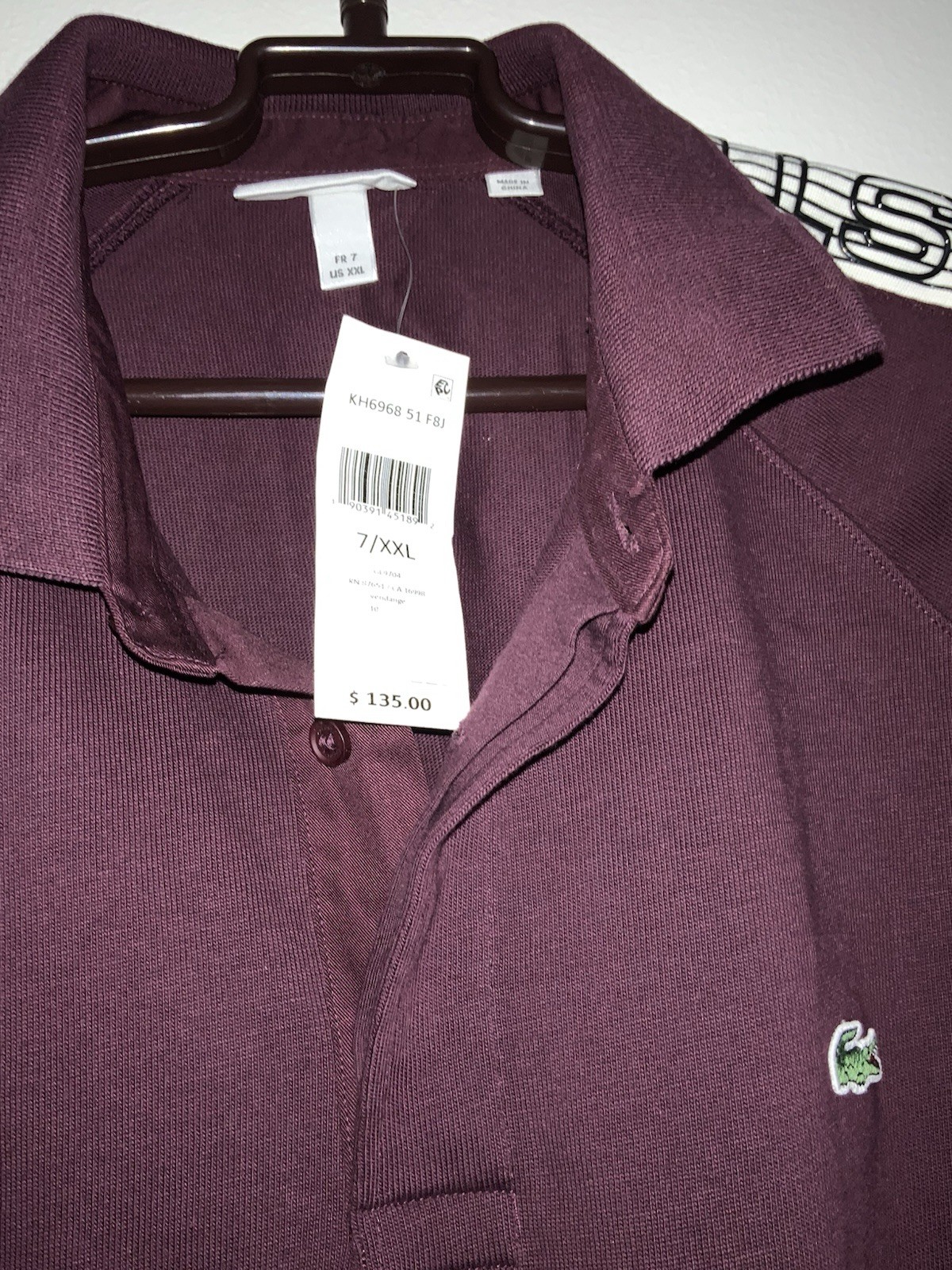 Lacoste Men’s Long-sleeve Polo Shirt  Size 7/us XXL thumbnail 3