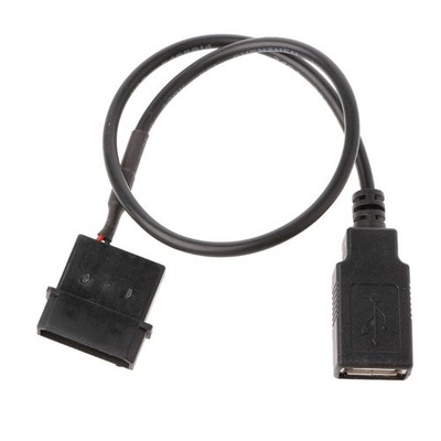 5V 2-Pin IDE Molex To USB 2.0 Type A Female Power Adapter 30cm PC Internal Cable