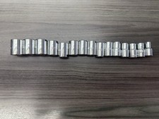 Proto 1/2” Drive 15 Piece Metric Socket Set 6-Point Chrome