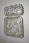 Federal Glass Refrigerator Dish Vintage Embossed Vegetables w/ Lid