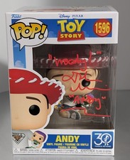 John Morris Signed Autographed Quoted Funko Pop #1596 Andy Toy Story
