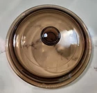 Vintage Pyrex P-81-C Round Replacement Lid Brown Amber 6” Excellent Condition