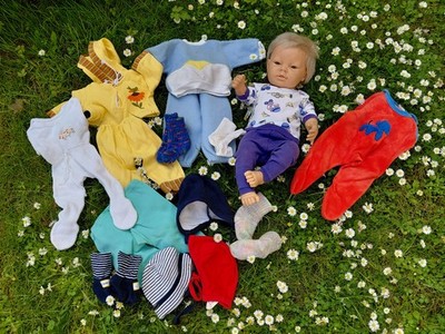 Newborn Babypuppe Junge  ''Benjamin'' 52 cm mit Zusatzkleidung hübsches Gesicht