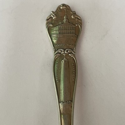 Faneuil Hall Bunker Hill Monument Vintage Souvenir Spoon Collectible