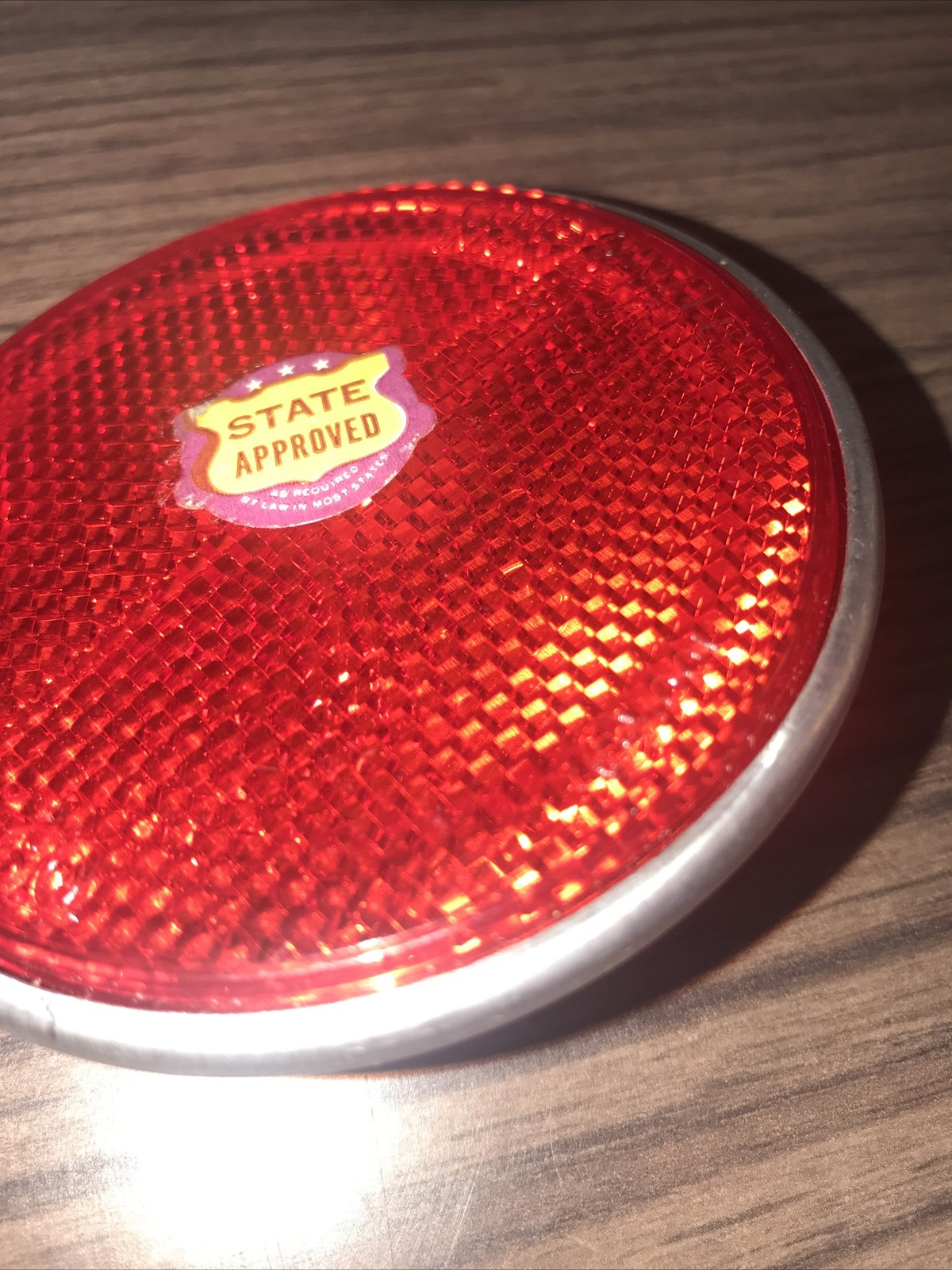 VINTAGE SCHWINN KRATE STING-RAY BICYCLE NOS REFLECTOR 3" GULCO STATE APPROVED