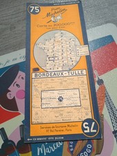 Carte Michelin Ww2 Datée 1945 Jus Bordeaux Tulle 