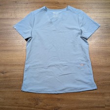 Figs Technical Collection Casma 3 Pocket Scrub Top Size S Blue FW1100