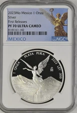 :2023 Mo S1-ONCE MEXICO LIBERTAD WINGED VICTORY NGC PF70UC RARITY R4 HIGH GRADES