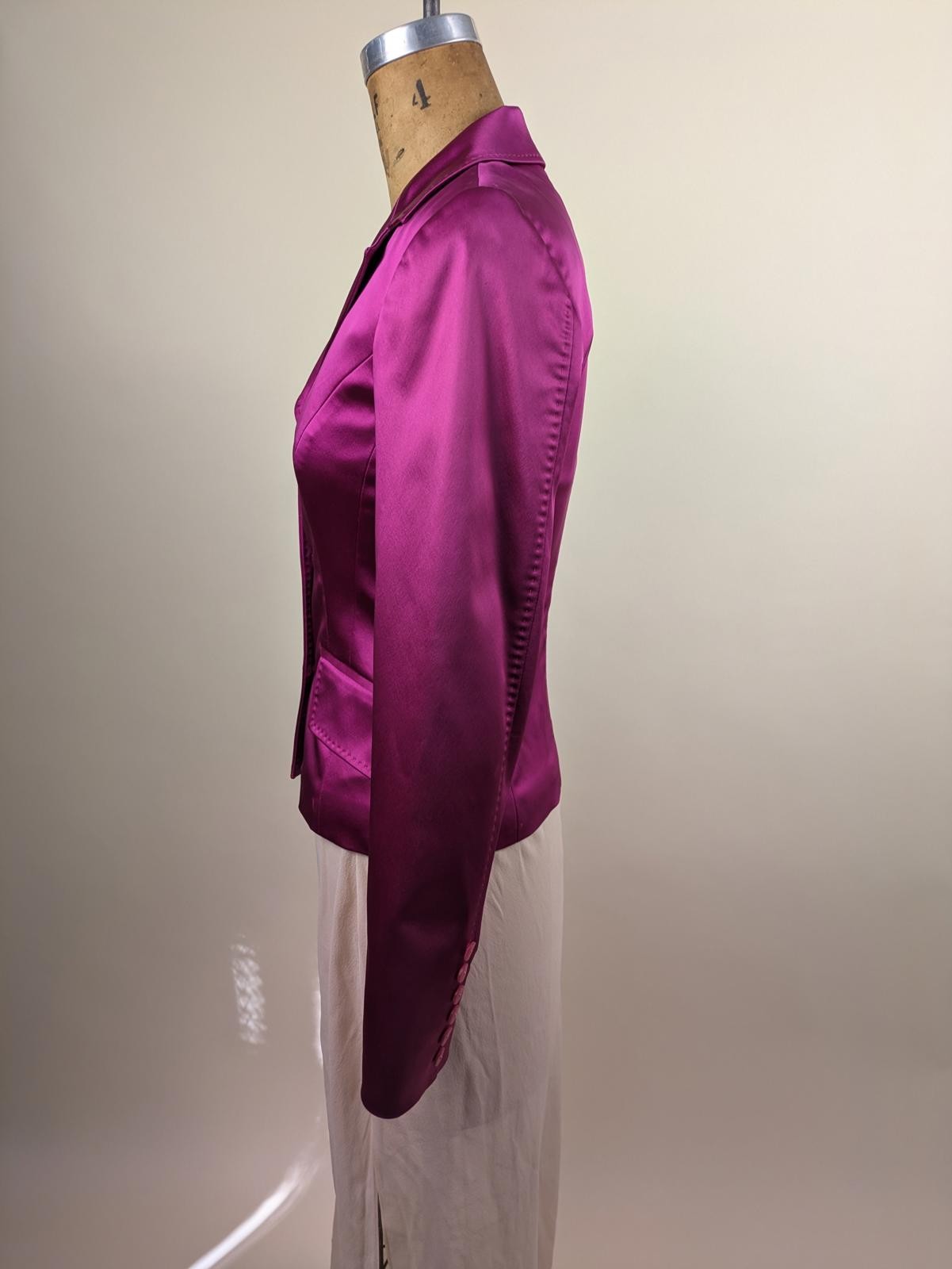2000's / Y2K Dolce & Gabbana satin hot pink blazer jacket image 3