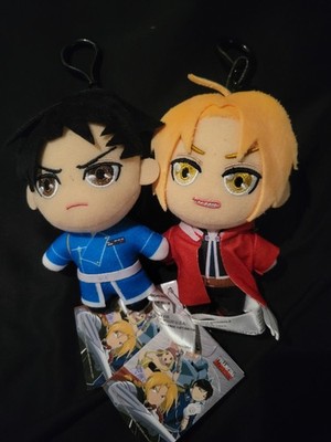 Fullmetal Alchemist Edward Elric and Roy Mustang  5'' Mini Plush Keychain NWT