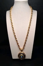 Vintage CAMROSE & KROSS JBK Jacqueline Kennedy Chain Necklace Pendent. 15.251