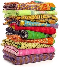 Wholesale Mix lot Tribal Kantha Quilts Reversible Vintage Cotton Bedspread Sa...