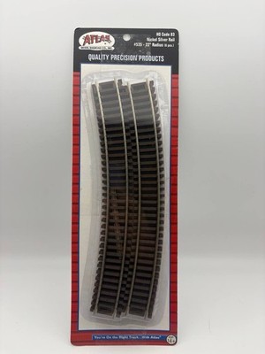 Atlas #535 HO Code 83 Nickel Silver Rail, 22'' Radius, 6 Pieces