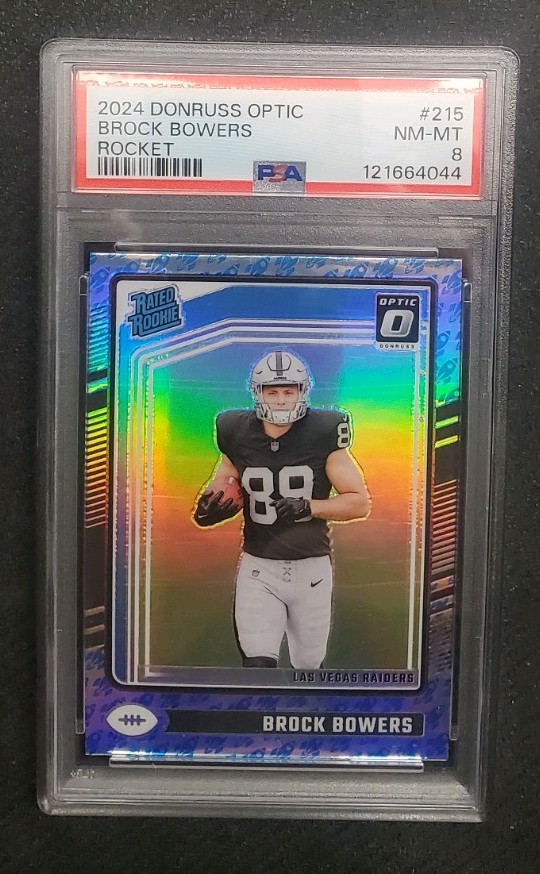 2024 Panini Donruss Optic  Brock Bowers Rocket Emoji Rated Rookie #215