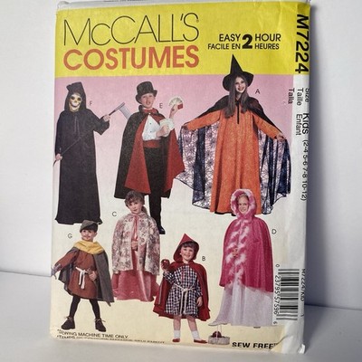 McCall's M7224 Kids 2 to 12 Easy Capes and Tunics Costume Uncut Sewing Pattern