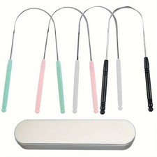 Stainless Steel Tongue Scraper Oral Cleaner Brush Tongue Toothbrush Hygiene Tool