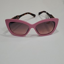 Jessica Simpson pink gold whipstitch tortoiseshell arms cat eye Sunglasses new