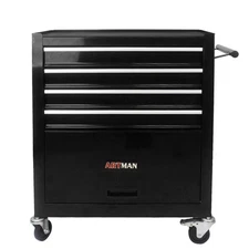 4-Drawer Multifunctional Tool Cart with Wheels - Heavy Duty Rolling Organizer