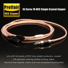 16 core OCC Headphone Cable for SENNHEISER HD600 580 HD6XX HD58X HD414 Headphone