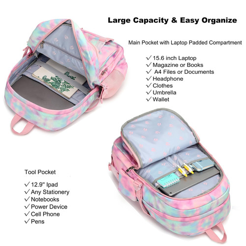 Laptop Backpacks 16 Inch School Bag College Backpack Anti Theft Travel Casual... - Picture 3 of 6