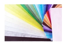 50 Mulberry Paper Sheets Plain Colors Origami Design Craft Hand Made Art Tiss...