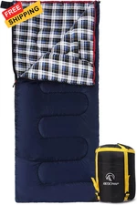 REDCAMP Cotton Flannel Sleeping Bag for 3lbs filling, Blue with filling 