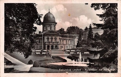 791914) Postcard spa facilities with Mariánské Lázně Radiumbad Landeck Silesia 