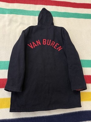 Vintage 50s 60s Queens NYC Martin Van Buren Black Sideline Split Parka Belen MFG