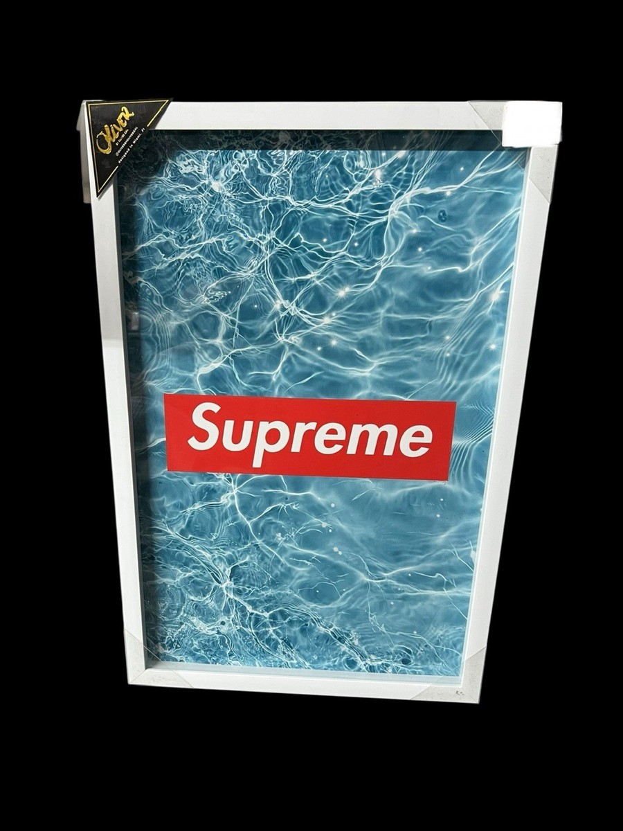 Lot of 2 Supreme x Oliver Gal Box Logo Framed Wall Art Prints