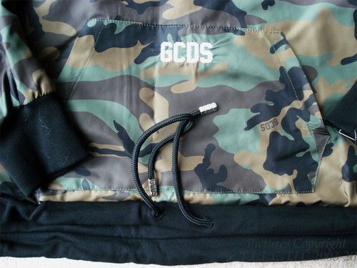 NUEVO CON ETIQUETAS PHARRELL WILLIAMS GCDS ITALIANO CAMUFLAJE INVIERNO SUDADERA CON CAPUCHA/CHAQUETA POLAR-XL - Imagen 6 de 10