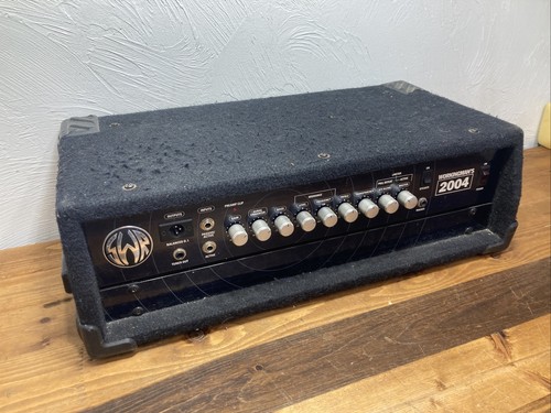 SWR Workingman's 2004 200 watt Bass Amp Head with wooden rack case used - Picture 3 of 16