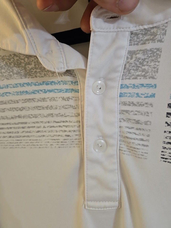 Ben Hogan Performance Mens Large Polo Shirt Short Sleeve White Blue 3XL