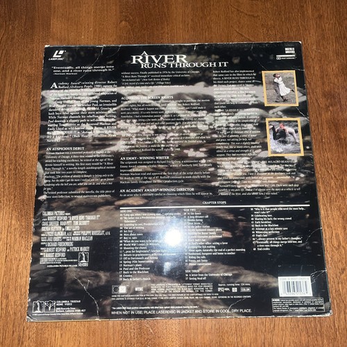 A River Runs Through It (1992) Deluxe Widescreen Laserdisc LD Laser Disc - Imagen 2 de 3