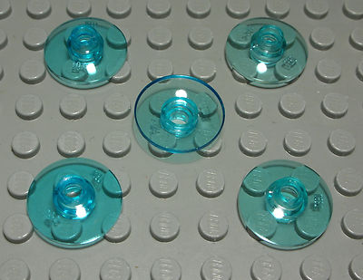 LEGO Lid Parabol Round 2x2 Transparent Light Blue 5 Piece                