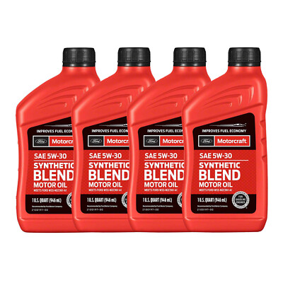 Motorcraft OEM SAE 5W-30 4 Quarts Premium Synthetic Blend Motor Oils