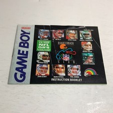 NFL Quarterback Club Instruction Booklet ONLY Game Boy, GB Gameboy Manual