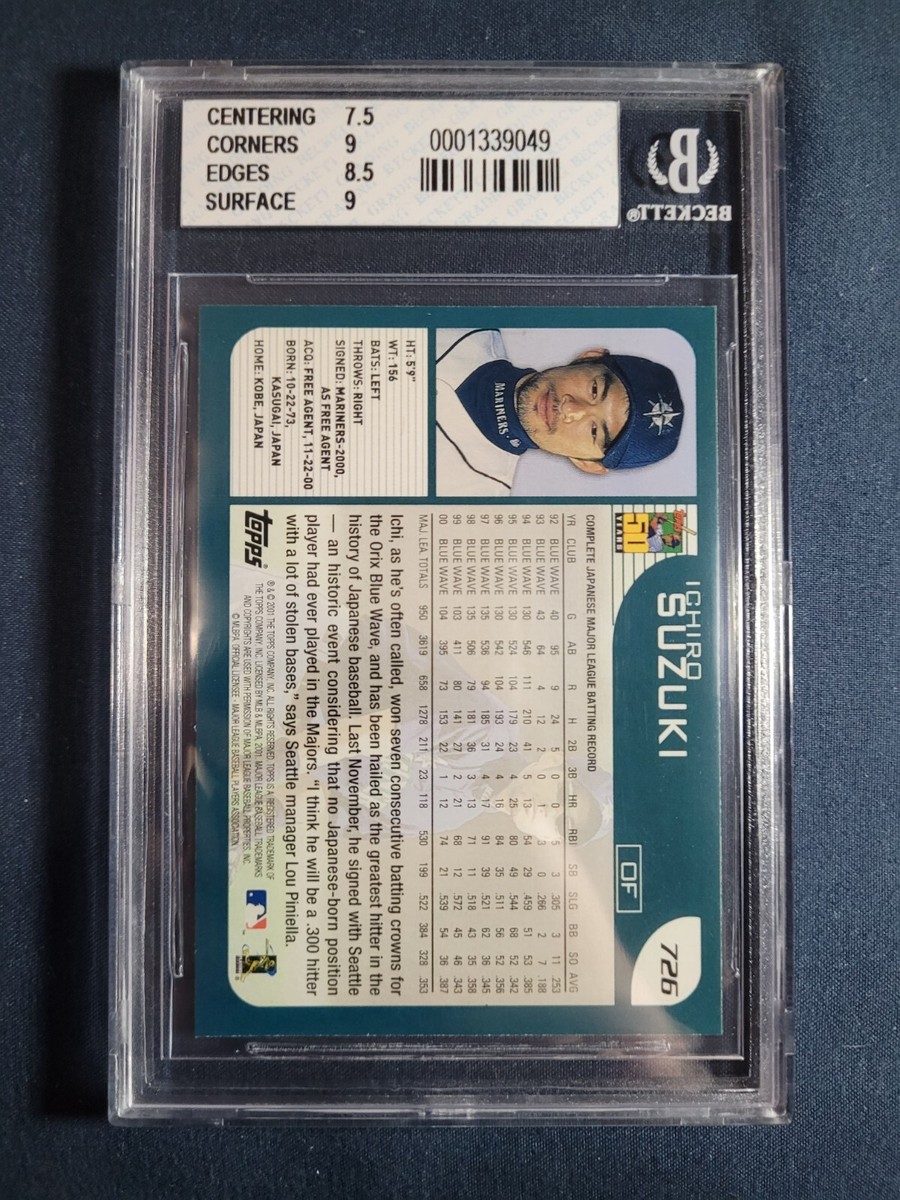 Ichiro Suzuki 2001 Topps ROOKIE baseball card #726 Seattle 