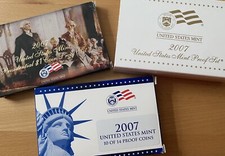 USA: United States Mint Proof Set 2007, 6,91 Dollar, 14 Münzen