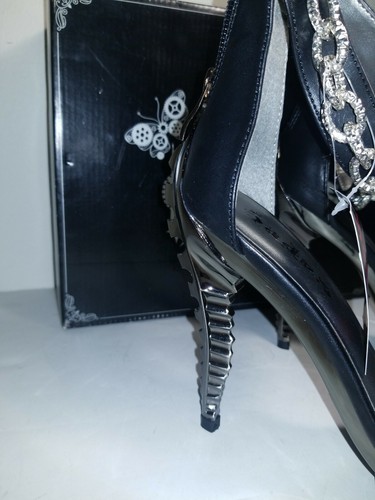 Hades Razor Chains Black Strapped Pump Halloween Spiked Platform US 7 - Picture 2 of 6