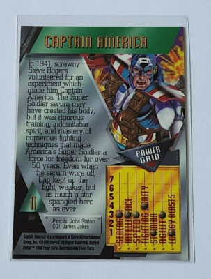 1995 MARVEL CAPTAIN AMERICA METAL TRADING CARD | eBay