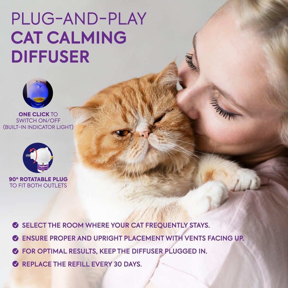 TopSum Cat Pheromones Calming Diffuser Premium Pheromone Diffuser for