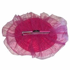 Hot Pink Glitter Tutu Girls Dress Up Tutu Skirt Sz Med 8-10 Halloween Costume