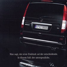 Mercedes Viano X-Inclusive 5.0 V8 306 hp HP brochure brochure 2005 94