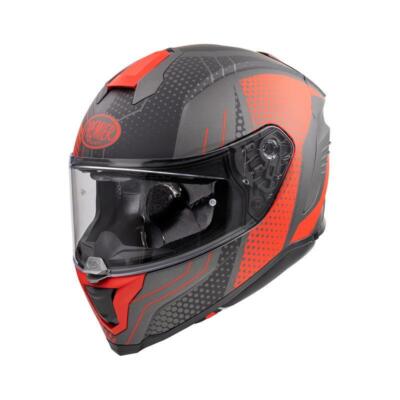 Premier Hyper BP92 Matte Rot Volles Gesicht Motorrad Helm Gratis Dunkles Visier