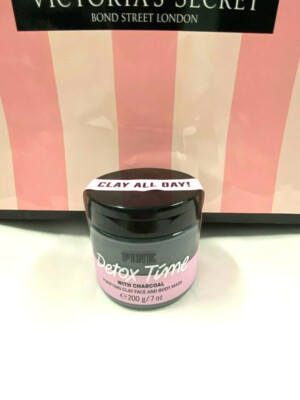Victoria's Secret PINK Detox Time Charcoal Purifying Clay Face & Body Mask 7oz