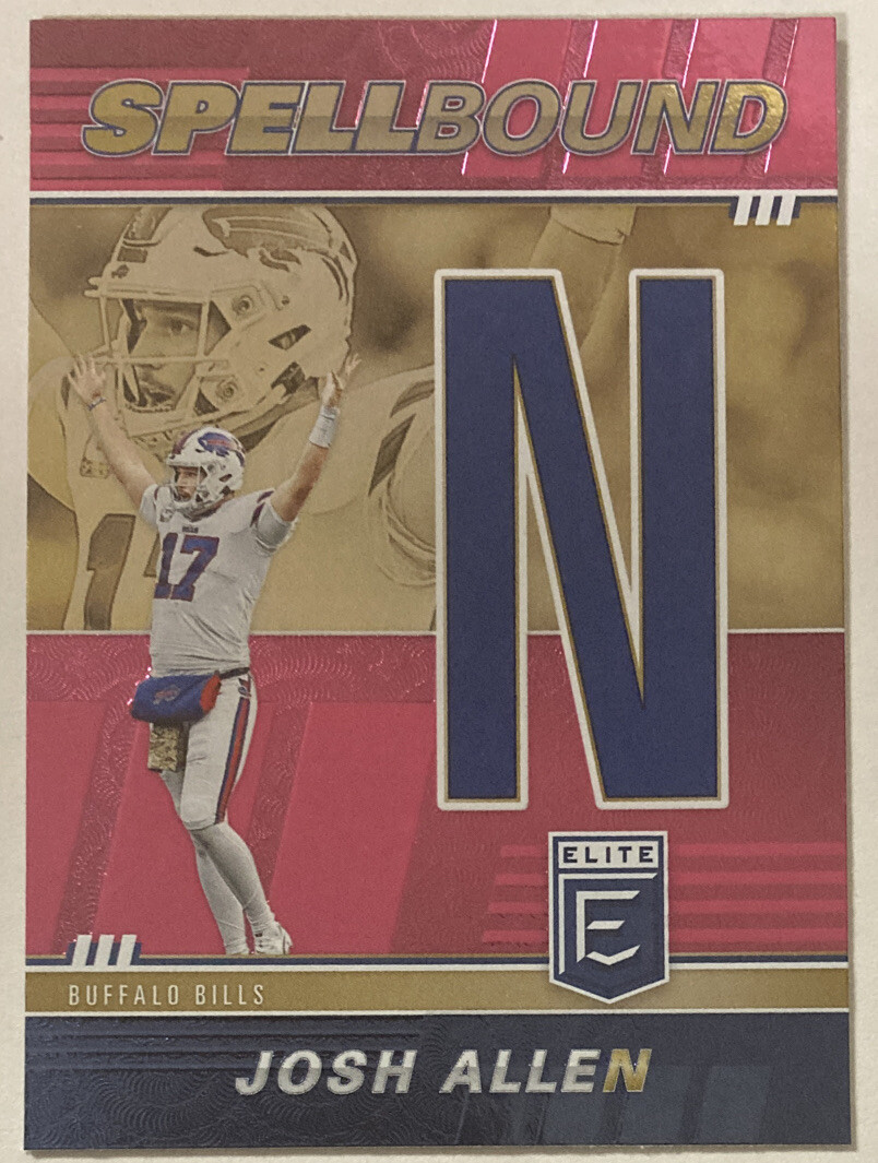 Josh Allen 2022 Donruss Elite SPELLBOUND PINK Letter N Card Josh Allen 2022 Donruss Elite SPELLBOUND PINK Letter N Card