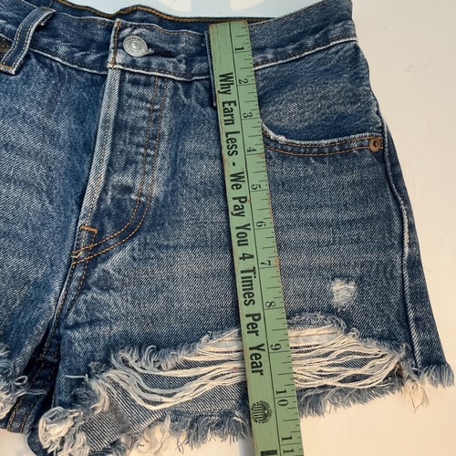 Levi’s 501 Grunge Button Fly Distressed Destroyed Denim Off Short Frayed Vintage - Picture 14 of 15